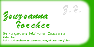 zsuzsanna horcher business card